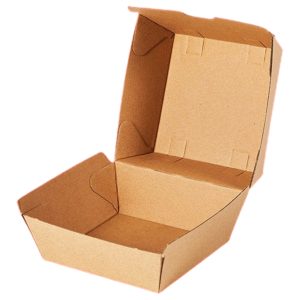 Hamburger box Wellpapp 105x102x42/84mm