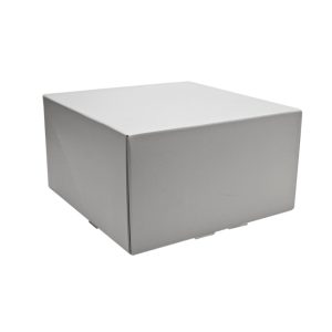 Tårtkartong vit med insticksflik 160 x 160 x 80 mm