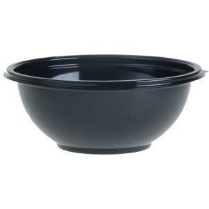 Skål 1000 ml Ø180x70 mm Rund PET Svart