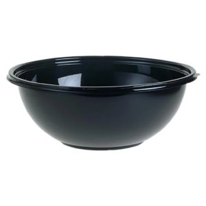 Plastskål bowle 2250 ml Ø260x90 mm Rund RPET Sort