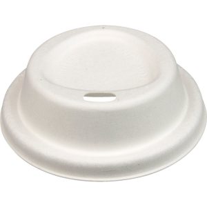 Bagasse kupollock vit 8oz 80mm    