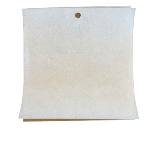Burgerpapir m/hul, 127x127 mm